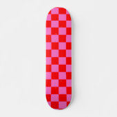 Neonrosa und rotes Karton Vintag Skateboard (Vorne)