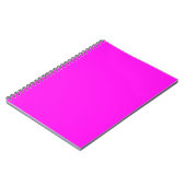 Neonrosa Uni-Farbe Minimalistisch Notizblock (Linke Seite)