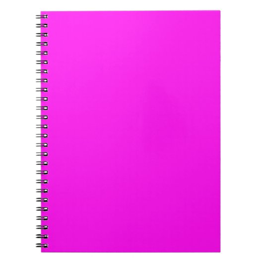 Neonrosa Uni-Farbe Minimalistisch Notizblock (Vorderseite)