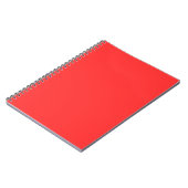 Neonrot einfarbig minimalist notizblock (Linke Seite)