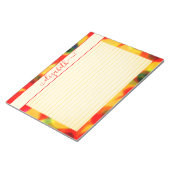 Neonrot und Gelb Abstrakte Wasserfarbe Notizblock (angewinkelt)