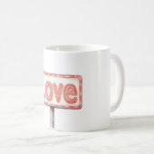 Neonrotes Liebeszeichen Kaffeetasse (VorderseiteRechts)