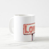 Neonrotes Liebeszeichen Kaffeetasse (Vorderseite Links)