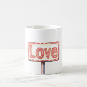 Neonrotes Liebeszeichen Kaffeetasse