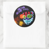 Neons Gone Mad Runder Aufkleber (Tasche)