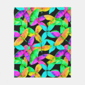 Neonscape Leaf Muster Fleecedecke (Vorderseite)