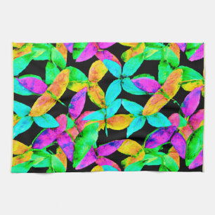 Neonscape Leaf Muster Geschirrtuch