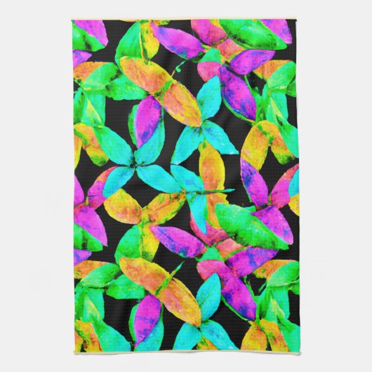 Neonscape Leaf Muster Geschirrtuch (Vertikal)