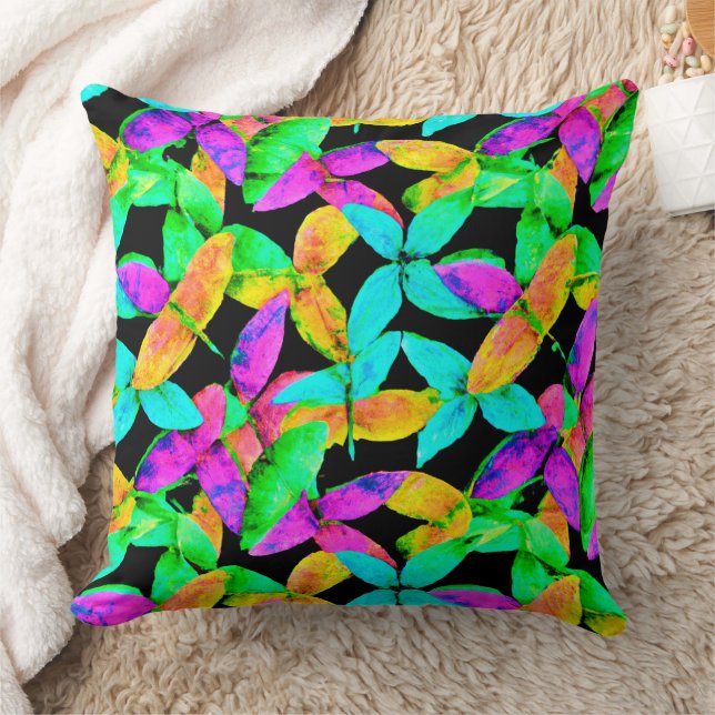 Neonscape Leaf Muster Kissen (Decke)