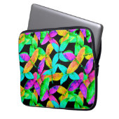 Neonscape Leaf Muster Laptopschutzhülle (Vorderseite Links)