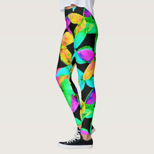 Neonscape Leaf Muster Leggings (Links)