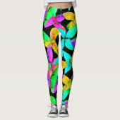 Neonscape Leaf Muster Leggings (Vorderseite)