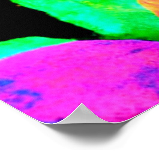 Neonscape Leaf Muster Poster (Ecke)