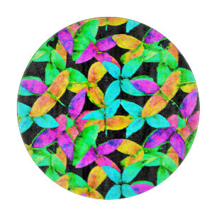 Neonscape Leaf Muster Schneidebrett