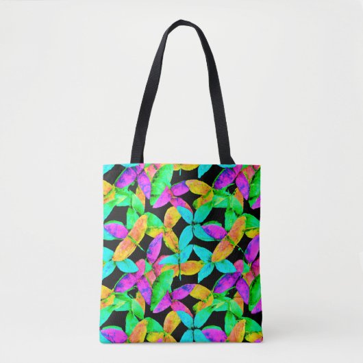Neonscape Leaf Muster Tasche (Vorderseite)