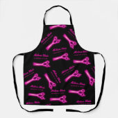 Neonschere Haarstylist-Schürze Schürze (Vorderseite)