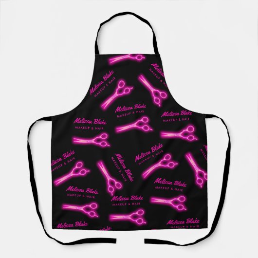 Neonschere Haarstylist-Schürze Schürze (Vorderseite)