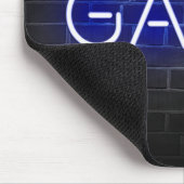Neonschild an der Ziegelwand Mousepad (Ecke)