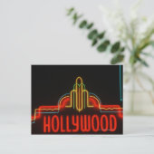 Neonschild aus Hollywood, Los Angeles, Kalifornien Postkarte (Stehend Vorderseite)