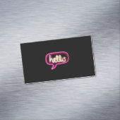 Neonschild hallo Magnetische Visitenkarte (Beispiel)
