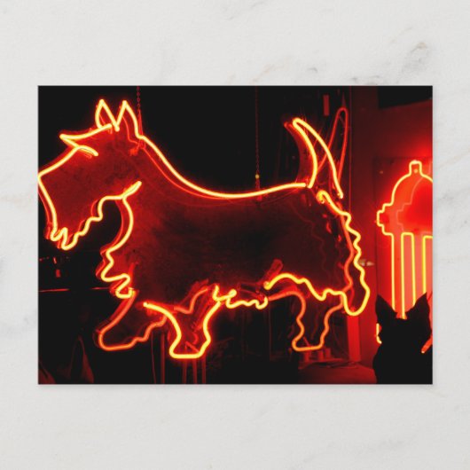 Neonschild Route 66 Postkarte (Vorderseite)