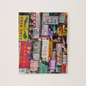 Neonschilder in den Straßen Hongkongs Puzzle (Vertikal)