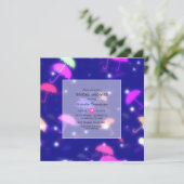 Neonschirme Brautparty Einladung (Stehend Vorderseite)