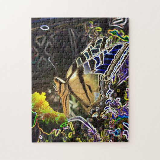 Neonschmetterling Puzzle (Vertikal)