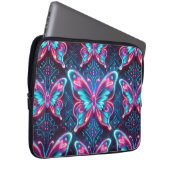 Neonschmetterlingsmuster Laptopschutzhülle (Vorne Rechts)