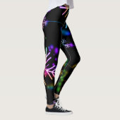 Neonschneeflockemuster Leggings (Rechts)