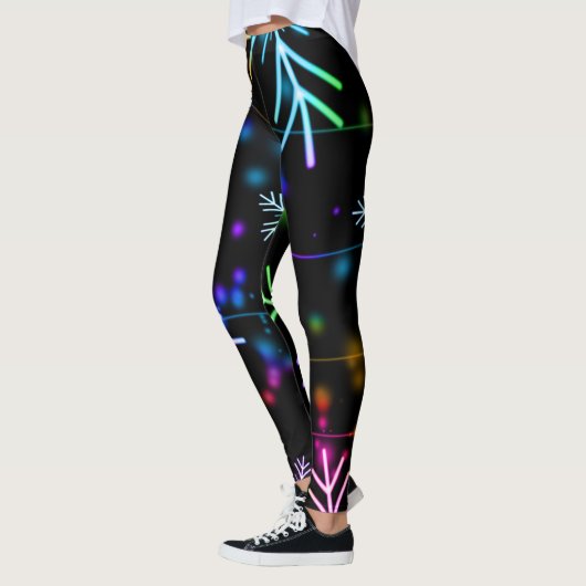 Neonschneeflockemuster Leggings (Links)