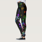 Neonschneeflocken Weihnachtsmuster Leggings (Links)