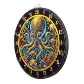 Neonschuppung Oktopus Dartboard Dartscheibe (Vorderseite rechts)