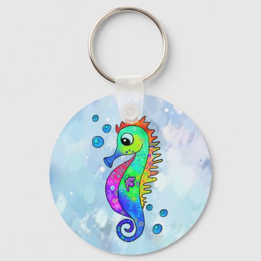 Neonseepferd Schlüsselanhänger (Vorderseite)