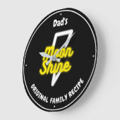 Neonshine White Lightning Neon Effect Name Große Wanduhr (Winkel)