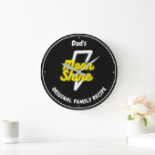 Neonshine White Lightning Neon Effect Name Große Wanduhr (Zuhause)