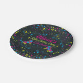 NeonSkate-Party-Papier-Teller Pappteller (Schrägansicht)