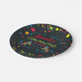 NeonSkate-Party-Papier-Teller Pappteller (Schrägansicht)
