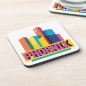 NeonSkyline Phoenix, Arizona | Untersetzer (Linke Seite)