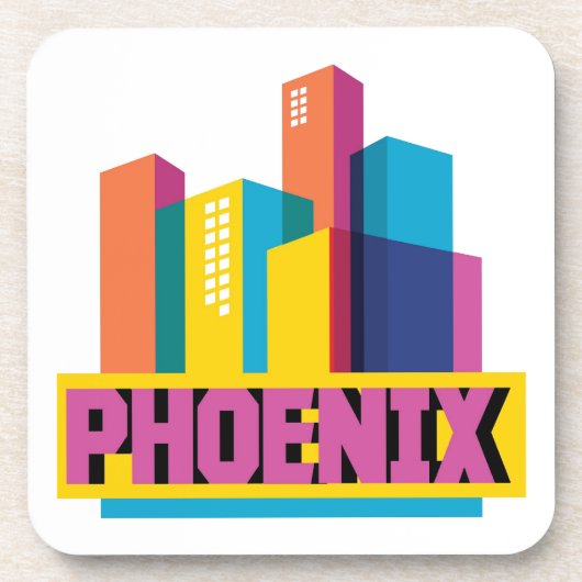 NeonSkyline Phoenix, Arizona | Untersetzer (Vorderseite)