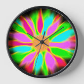 Neonsonnenblume Uhr (Vorderseite)