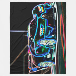 Neonsport-Auto-Metro-Graffiti-Kunst Fleecedecke
