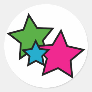 Neonstar-Aufkleber Runder Aufkleber