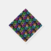 Neonstars auf schwarz serviette (Ecke)
