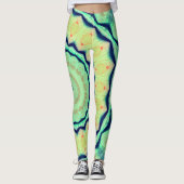 Neonstern Blacklight RaveMandala Leggings (Vorderseite)