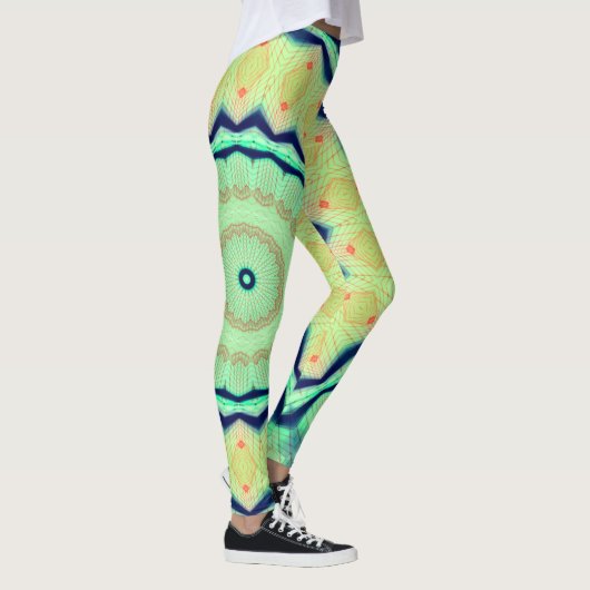 Neonstern Blacklight RaveMandala Leggings (Rechts)