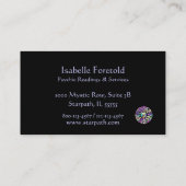 Neonstern-Blumen-psychische Service-Karte Visitenkarte (Rückseite)