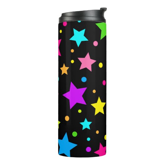 Neonsterne schwarz thermosbecher (Nach links gedreht)