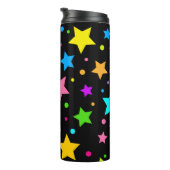 Neonsterne schwarz thermosbecher (Nach rechts gedreht)