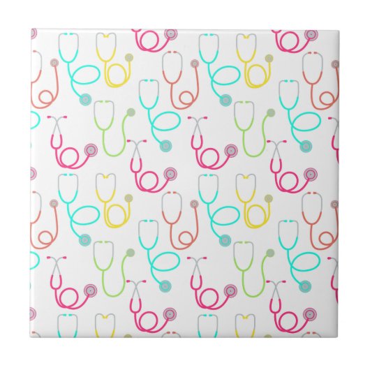 Neonstethoskop-Muster Fliese (Vorderseite)